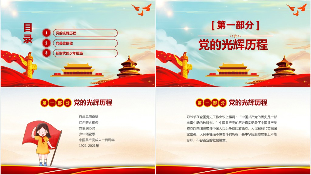 学党史守初心共成长小学生学习党史主题队会PPT课件 学党史守初心共成长小学生学习党史主题队会PPT课件