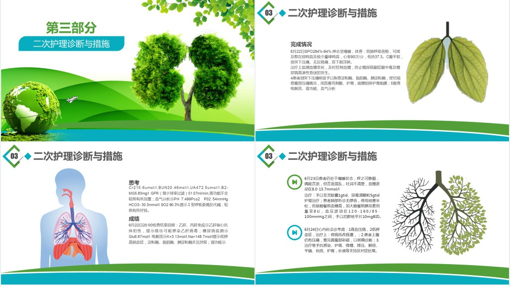 肺部感染患者的护理查房PPT模板 肺部感染患者的护理查房PPT模板
