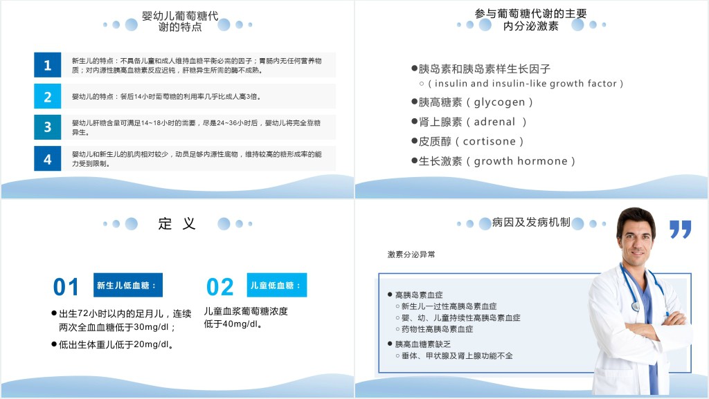 小儿低血糖症护理查房PPT模板 小儿低血糖症护理查房PPT模板