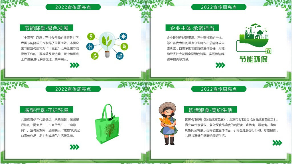 全国低碳青年宣传周PPT模板 全国低碳青年宣传周PPT模板