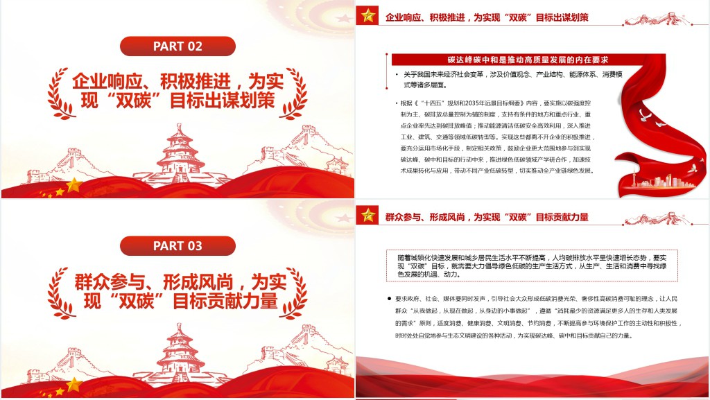紧盯“双碳”目标走好绿色低碳“赶考路”PPT党课 紧盯“双碳”目标走好绿色低碳“赶考路”PPT党课