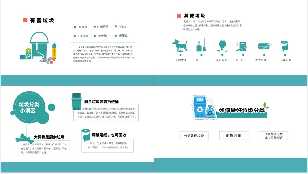 做好垃圾分类要了解哪些知识PPT模板 做好垃圾分类要了解哪些知识PPT模板