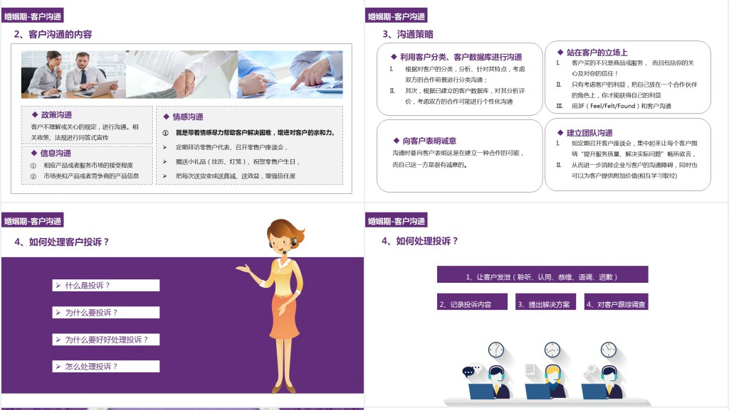 扁平化客户管理之婚姻期PPT模板