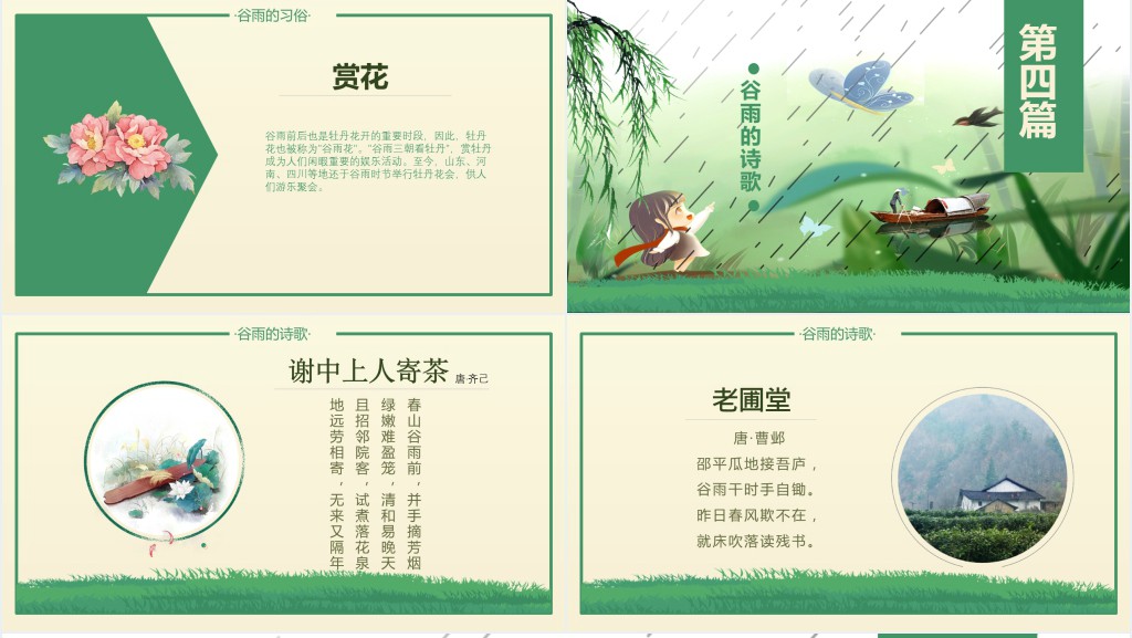 谷雨节气的常识知识PPT模板