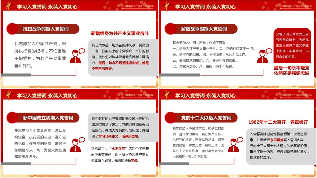 从入党誓词领悟党员的初心和使命PPT党课 从入党誓词领悟党员的初心和使命PPT党课