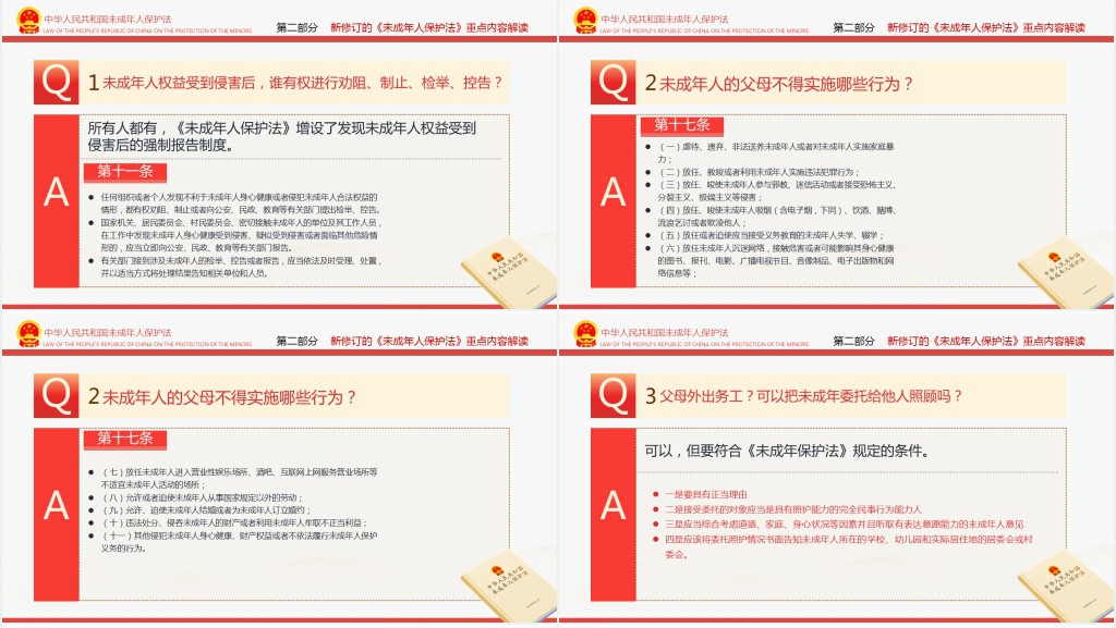 最新修订版《未成年人保护法》解读PPT党课 最新修订版《未成年人保护法》解读PPT党课