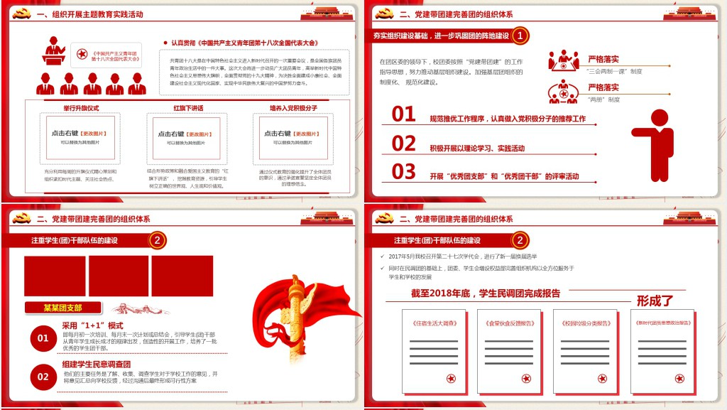 团委团支部年终总结工作报告新年工作计划PPT模板 团委团支部年终总结工作报告新年工作计划PPT模板