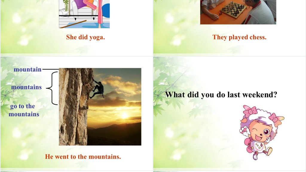 What did you do last weekend英语PPT课件 What did you do last weekend英语PPT课件