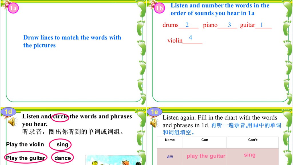 Can you play the guitar英语PPT课件 Can you play the guitar英语PPT课件