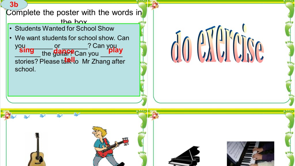 Can you play the guitar英语PPT课件 Can you play the guitar英语PPT课件