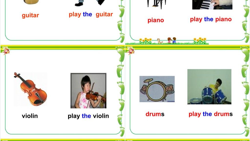 Can you play the guitar英语PPT课件 Can you play the guitar英语PPT课件