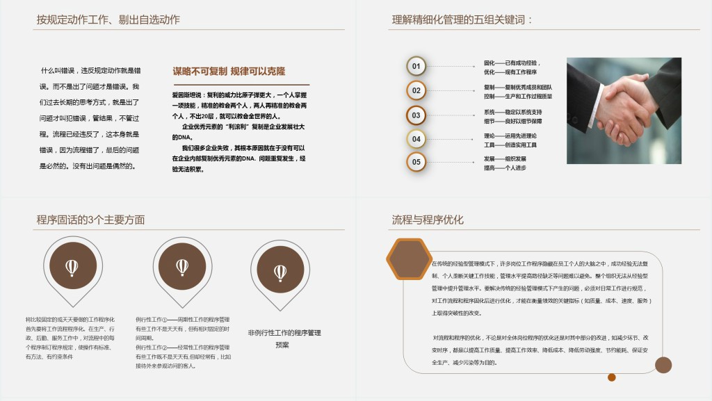 精细化管理培训企业文化动态PPT模板