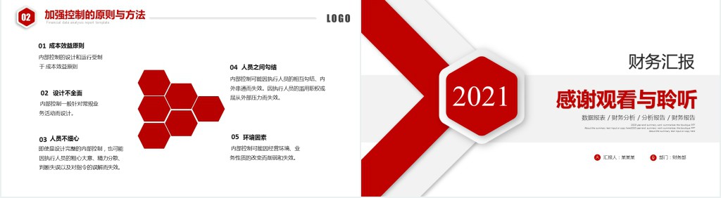 会计财务管理培训财务汇报红色简约商务PPT模板