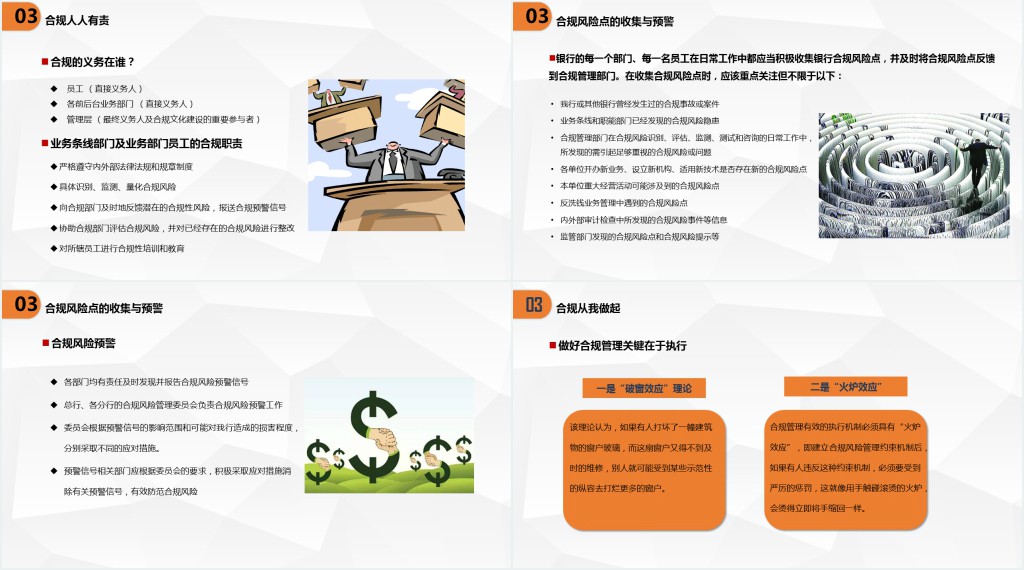 简洁大气银行合规内控管理PPT模板