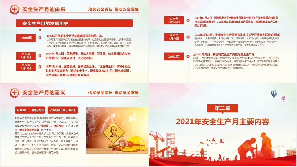 落实安全责任推动安全发展安全生产月PPT模板 落实安全责任推动安全发展安全生产月PPT模板