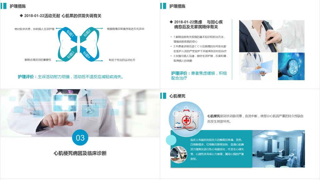 急性心梗患者护理查房护理培训PPT模板 急性心梗患者护理查房护理培训PPT模板