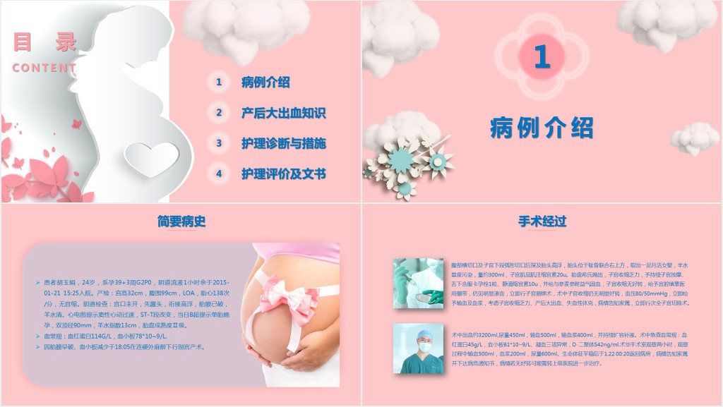 产后大出血护理查房PPT模板