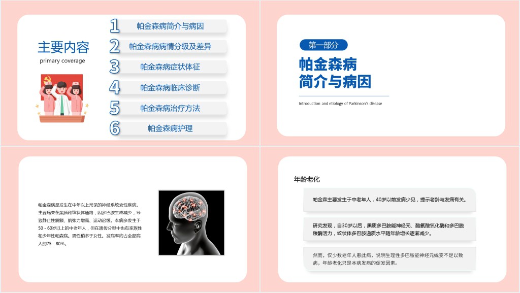 帕金森病术后护理查房PPT模板 帕金森病术后护理查房PPT模板