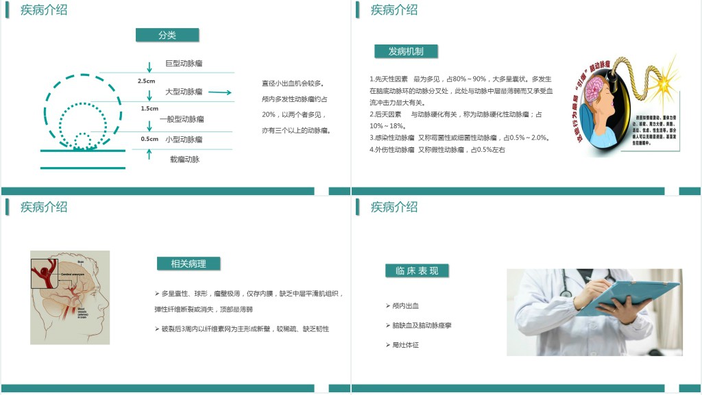 颅内动脉瘤患者护理查房PPT模板 颅内动脉瘤患者护理查房PPT模板
