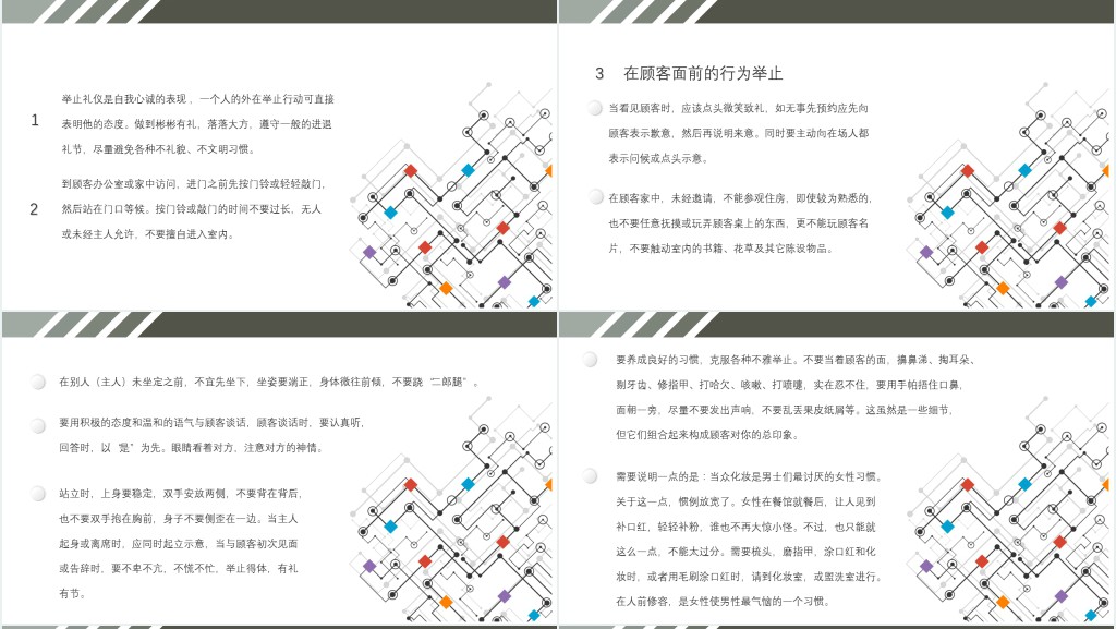 公司员工商务礼仪培训内容PPT模板 公司员工商务礼仪培训内容PPT模板