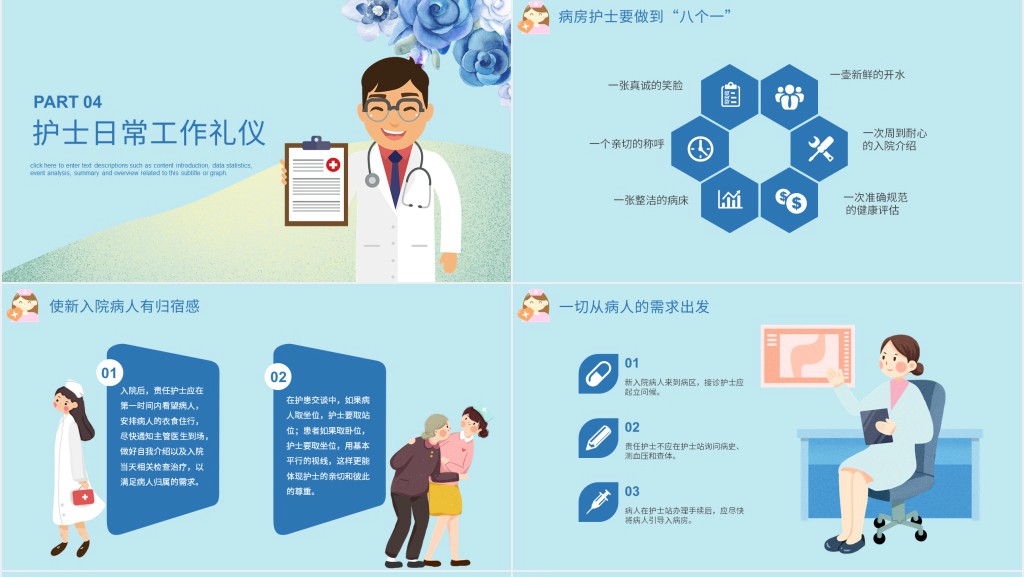 护士日常工作礼仪训练培训PPT模板 护士日常工作礼仪训练培训PPT模板