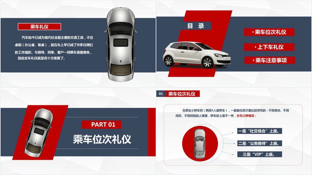 乘车礼仪知识培训PPT课件 乘车礼仪知识培训PPT课件