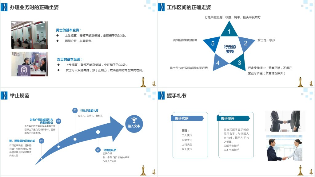 银行员工服务礼仪培训PPT课件
