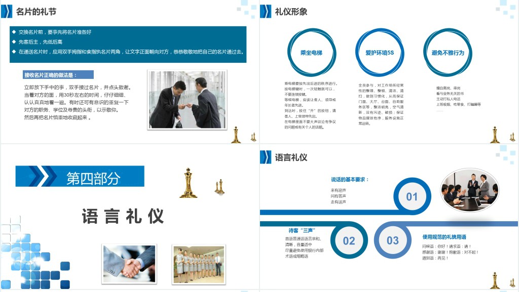 银行员工服务礼仪培训PPT课件