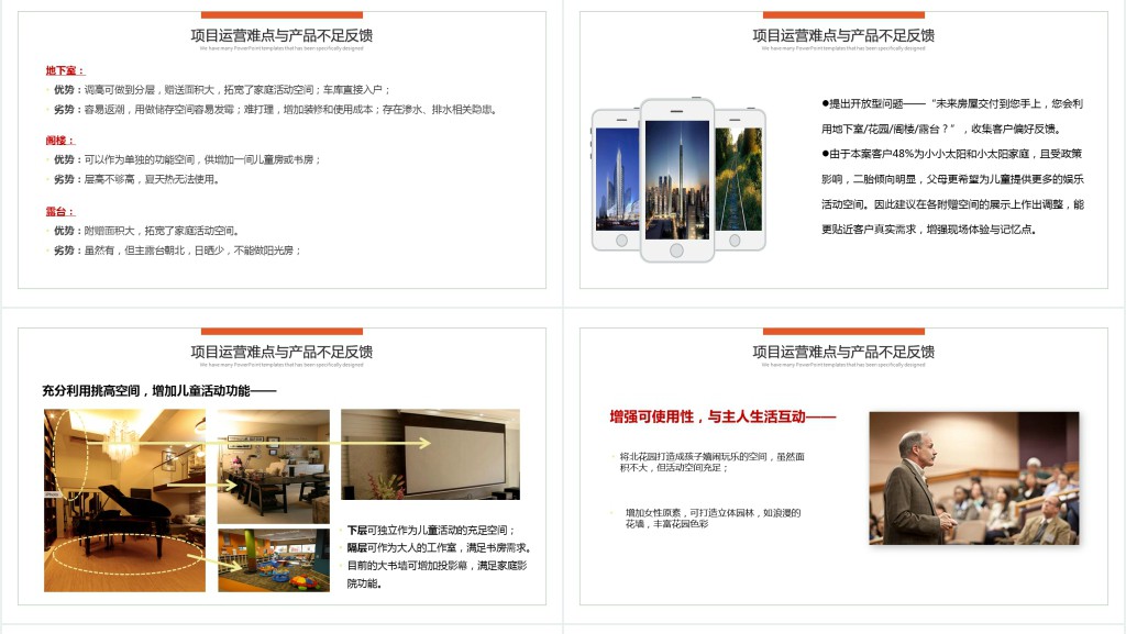 项目复盘报告PPT红色高端房地产年终复盘年度工作报告述职汇报模板