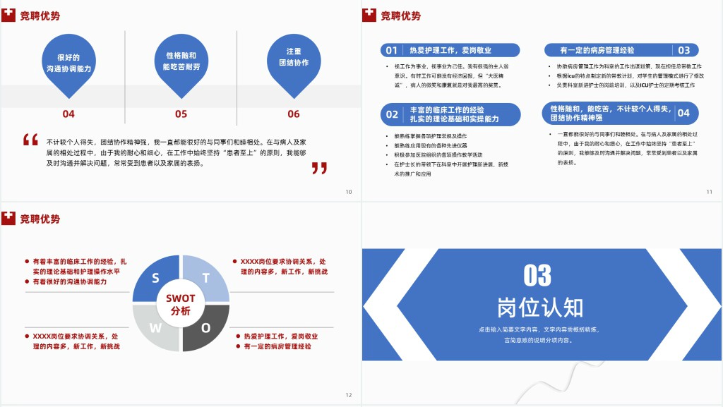 后备护士长竞聘申请PPT模板 后备护士长竞聘申请PPT模板