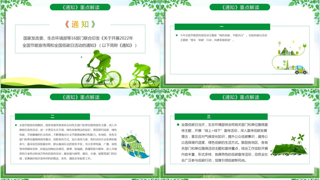 全国节能宣传周活动开展PPT模板 全国节能宣传周活动开展PPT模板