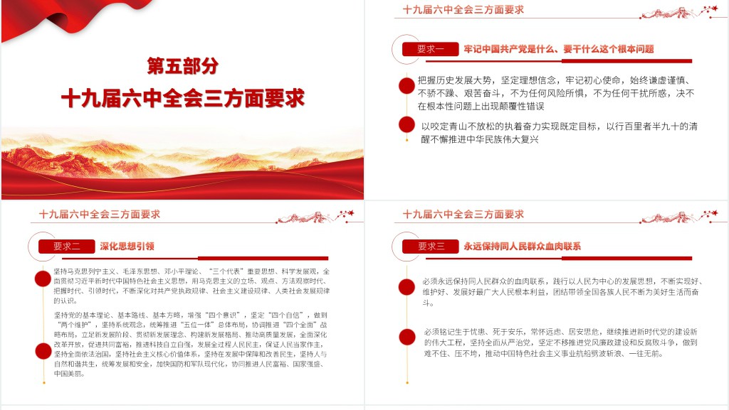 深入解读十九届六中全会会议精神及其公报全文内容党员学习PPT党课 深入解读十九届六中全会会议精神及其公报全文内容党员学习PPT党课