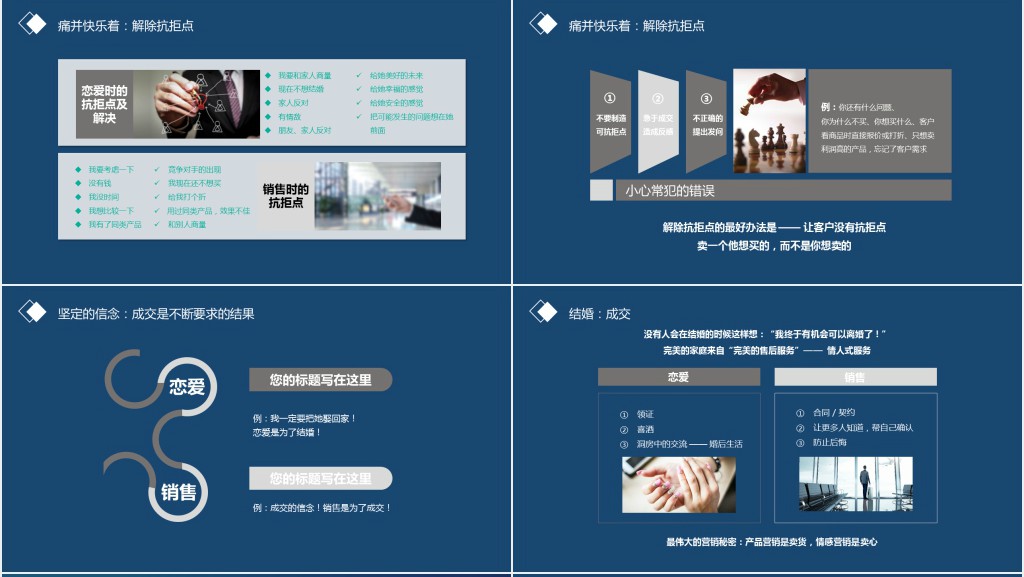 蓝色科技感情感营销培训课件PPT模板