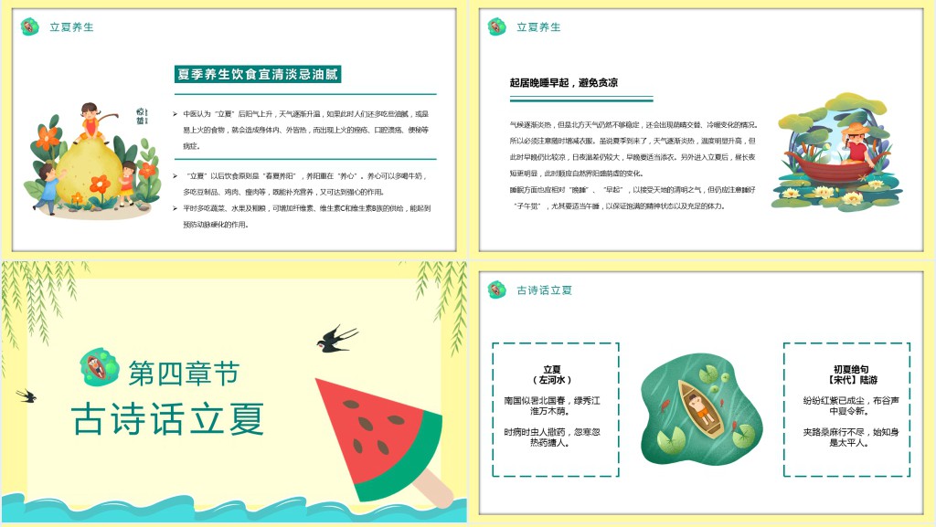 立夏节气传统文化知识PPT模板 立夏节气传统文化知识PPT模板