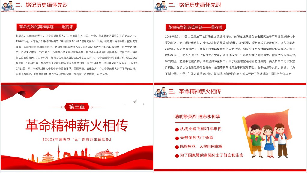 党政风清明追思云祭英烈主题班会PPT课件