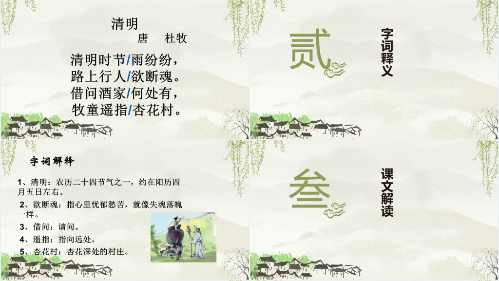 部编人教版小学三年级语文下册清明PPT课件 部编人教版小学三年级语文下册清明PPT课件