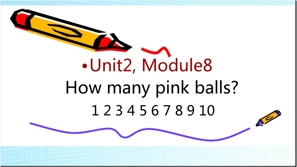 人教版三年级上英语Unit2, Module8 How many pink ballsPPT课件截图