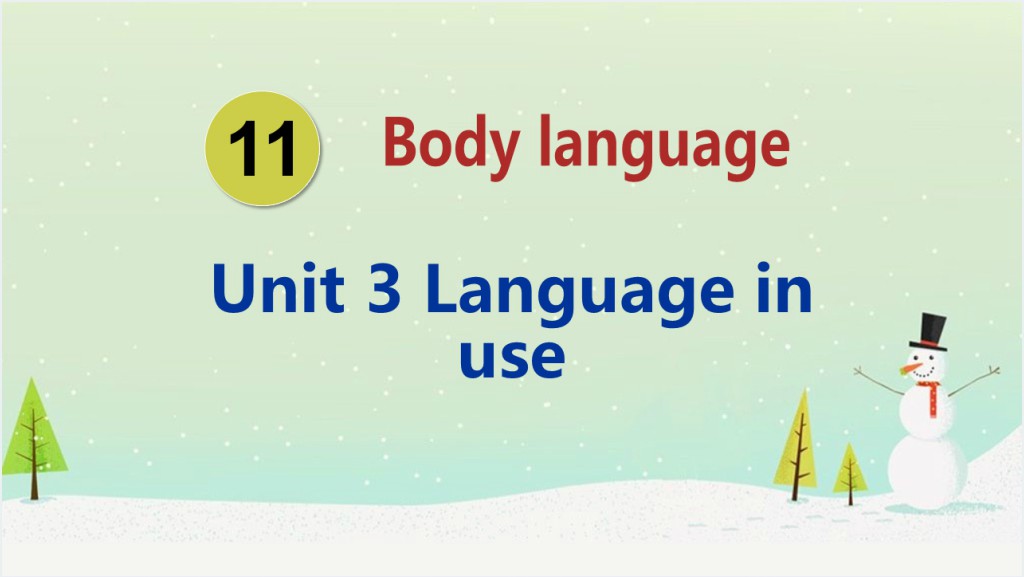 人教版八年级上英语11 body language Unit 3 Language in use课件截图