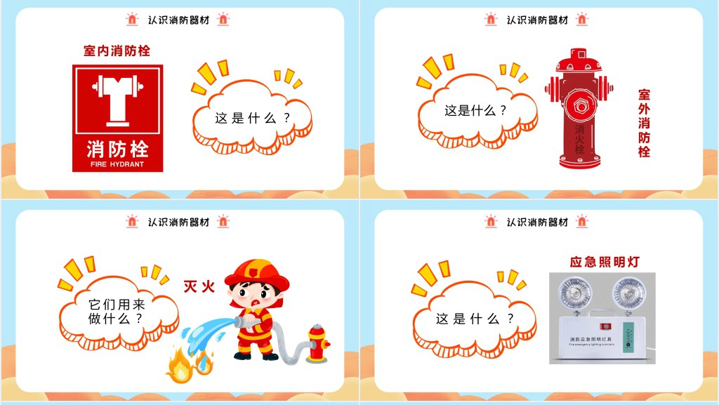 幼儿园认识消防安全知识PPT课件