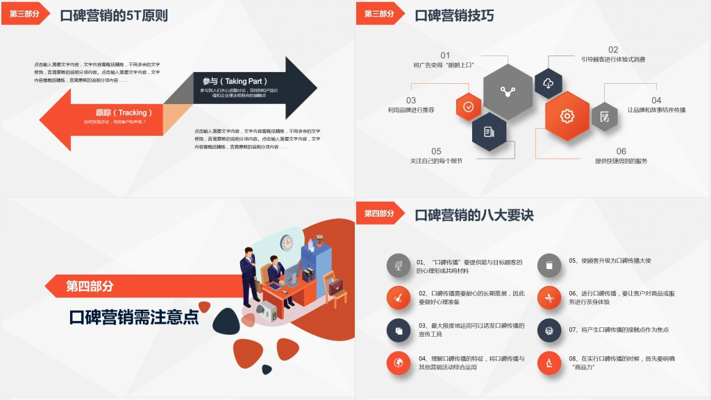 企业如何做好营销服务与口碑PPT模板 企业如何做好营销服务与口碑PPT模板