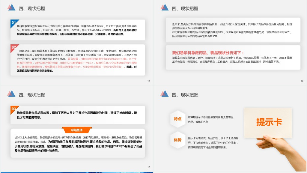 急救科品管圈PPT个性简约减少急救药品等的损失率PPT