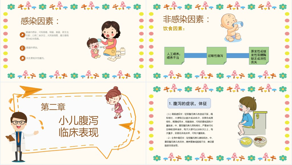 小儿腹泻病护理查房PPT模板 小儿腹泻病护理查房PPT模板