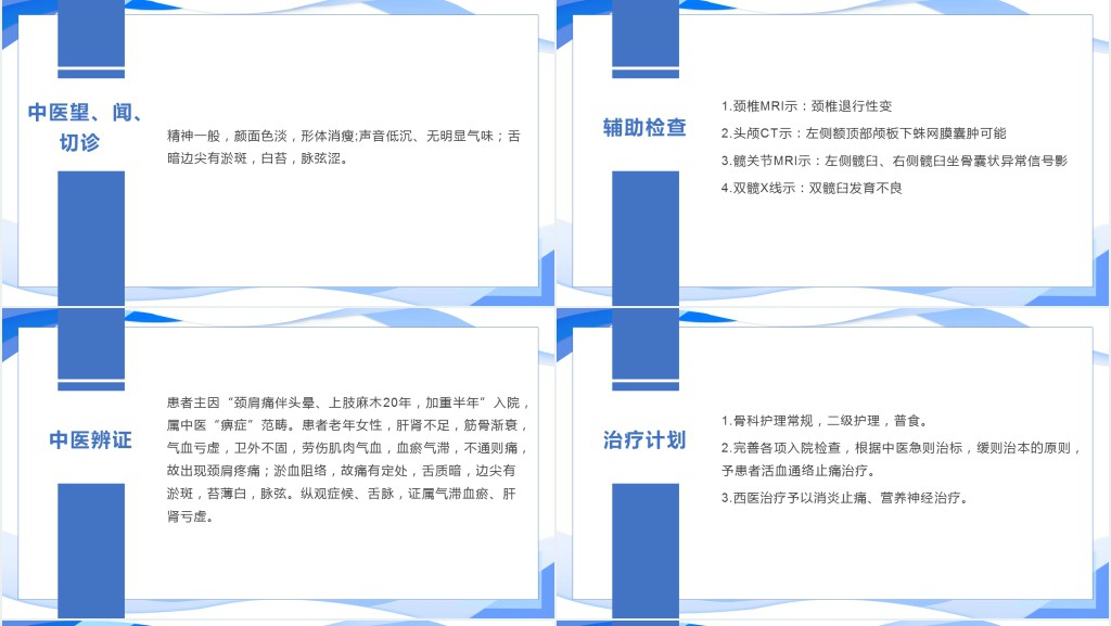 颈椎病优秀护理查房PPT模板 颈椎病优秀护理查房PPT模板