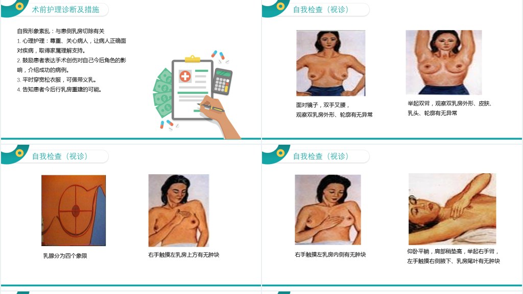 乳腺癌患者术后护理查房PPT模板 乳腺癌患者术后护理查房PPT模板