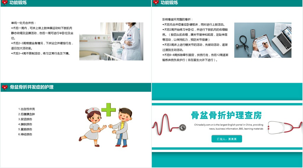 骨盆骨折病人护理查房PPT模板 骨盆骨折病人护理查房PPT模板