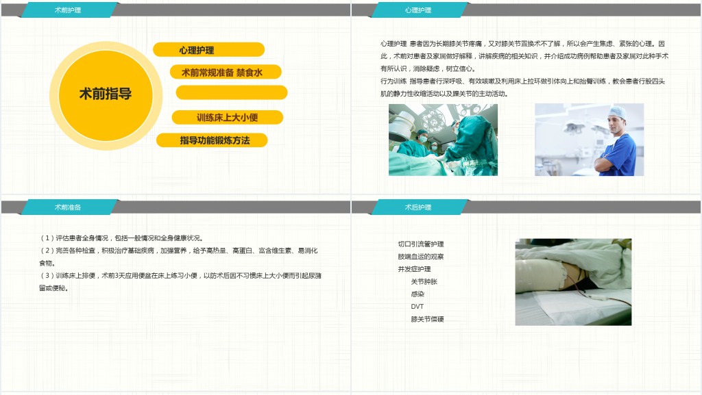 膝关节置换术后护理查房范文PPT模板 膝关节置换术后护理查房范文PPT模板