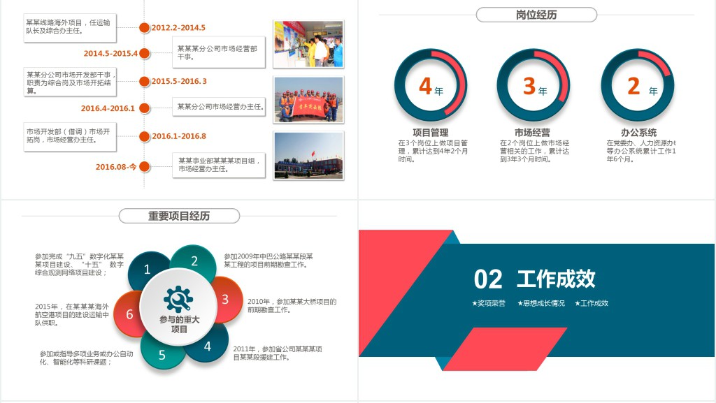 竞聘PPT双色精致风个人简历模板求职面试竞岗内部岗位竞聘汇报模板