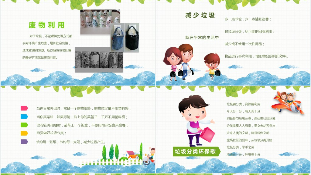 卡通风垃圾分类知识讲座PPT课件 卡通风垃圾分类知识讲座PPT课件