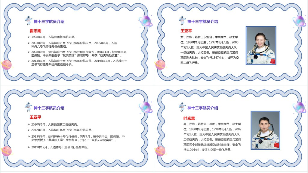 神州十三号飞船PPT模板