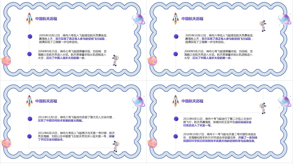 神州十三号飞船PPT模板